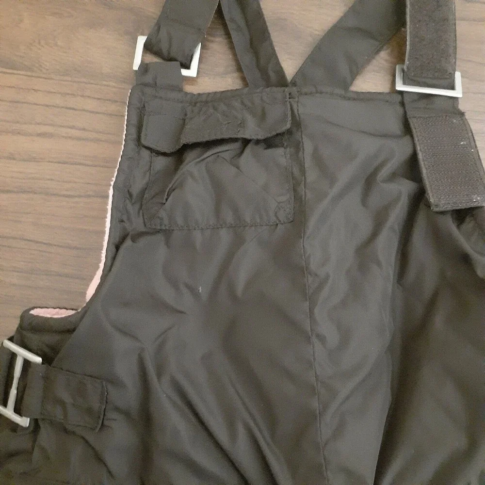 Old Navy Overalls Snowsuit Girls 18-24 Mos. Brown Floral Fleece Lined Pockets
